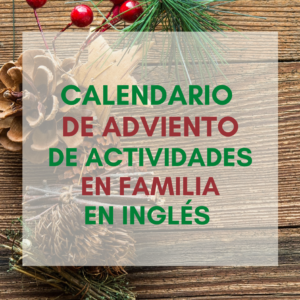 Calendario de Adviento de actividades en familia en inglés